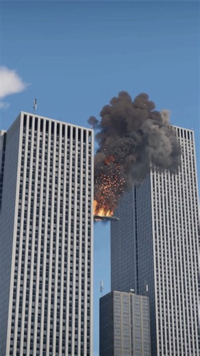 B-52 heavy bomber collision destroys skyscraper ⚔️ #B52 #Bomber #USAF #Aviation #Flight #Combat #Air