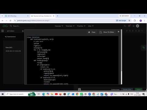 Reverse an Array using Recursion | Python | DSA Interview Questions | Part 1