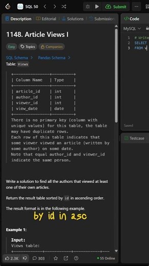 DAY 8 | Solve This LeetCode SQL Question in 30 Seconds ⚡ #LeetCodeSeries #datascience #coding