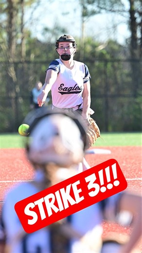 🥎 NASTY Pitch for Strike 3 🤯#softball #Shorts #fyp