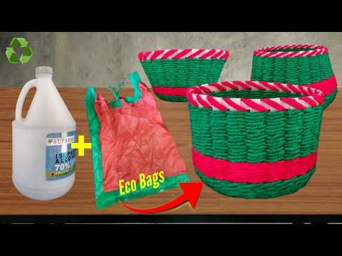 Easy DIY Craft, Weaving Eco Bag With Plastic Containers Turns Into Unexpected Results.