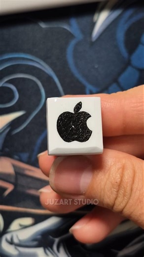 Making a $999 artisan Apple keycap by hand ✨ #keycap #customkeyboard #art