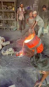Amazing How Giant Ship Propeller Casting Incredible Step-By-Step Manufacturing Process 🔥#shorts