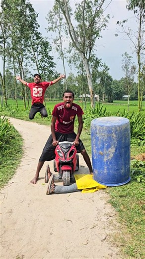 Broke his leg with a small car