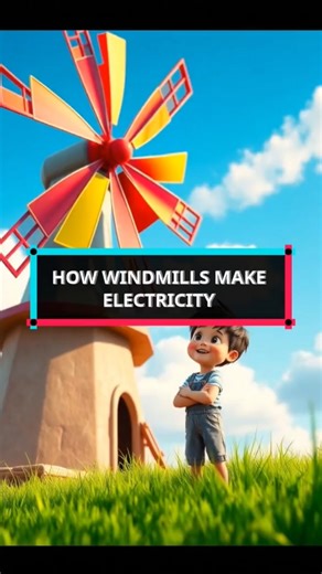 How Windmills Make Electricity | Amazing Wind Power Explained #shorts