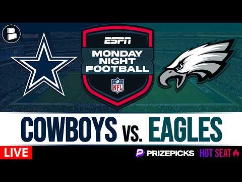 NFL Monday Night Football LIVE: Cowboys vs Eagles Stream, ESPN MNF Play-By-Play, PrizePicks Hot Seat