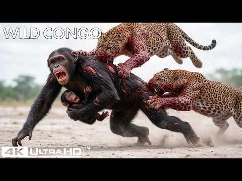 WILD CONGO | A Chimpanzee's Brutal Fight to Save Her Baby from Leopards | Wildlife Documentary