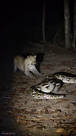 रात में दिखी खतरनाक लड़ाई | Python vs Leopard at Night | #viral Video | Mr Dion