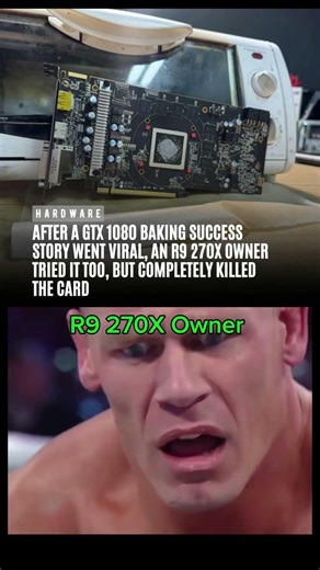 Baking GPU Gone WRONG 💀 R9 270X Destroyed After GTX 1080 Trend