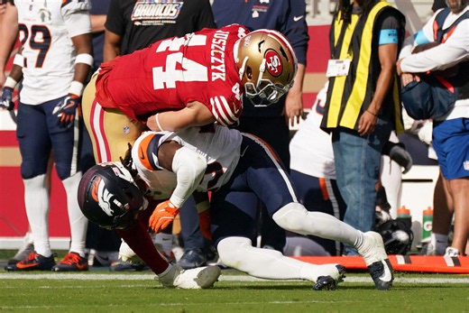 Kyle Juszczyk injury update as 49ers FB suffers apparent leg injury