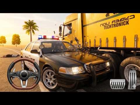 Real Police Simulator Cop Car - EPIC TRUCK RAM! Stopping a Semi 🚨 [Android Gameplay]