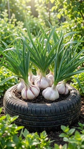 Today Growing Garlic at home simple method #shorts #viral