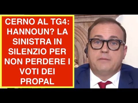CERNO ON TG4: HANNOUN? THE LEFT IS SILENT TO PREVENT LOSS OF PROPAL VOTES