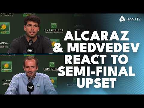 "I Have Never Seen Daniil Playing Like This" - Alcaraz and Medvedev React To Indian Wells Semi-Final