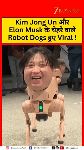 Viral Robot Dogs With Kim Jong Un and Elon Musk Faces In Berlin