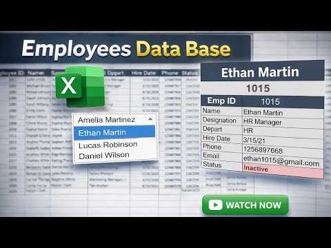 How to Create an Employee Database in Excel 🔥