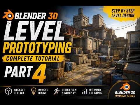 Blender 3D Level Prototyping | Part 4 - Complete Tutorial (Urdu/Hindi)