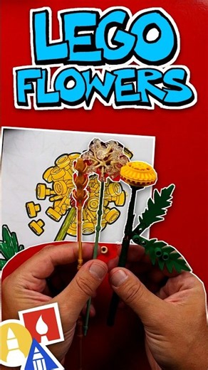 Color It, Then Build It! LEGO Flowers