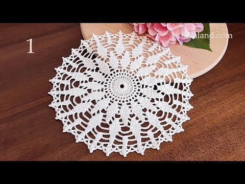 CROCHET How to crochet doily #8 EASY Tutorial Part 1, 1 - 5 round
