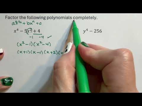 Factoring a Polynomial Completely