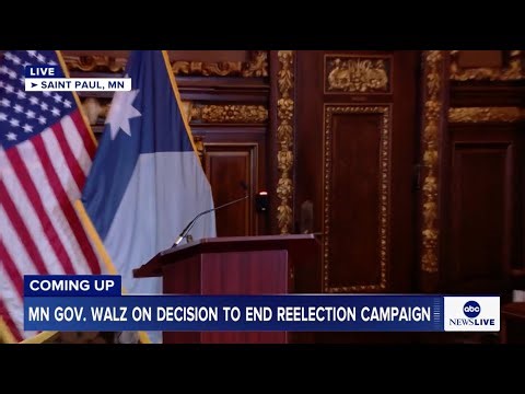 Minnesota Gov. Tim Walz holds a news conference on his decision to end his reelection campaign: LIVE