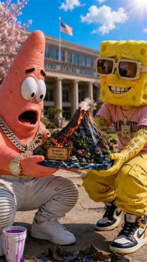 Spongebob and Patrick's science project 🔬 #spongebob #trending #funny