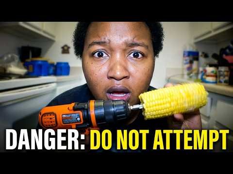 The Corn on the Drill Challenge is DANGEROUS