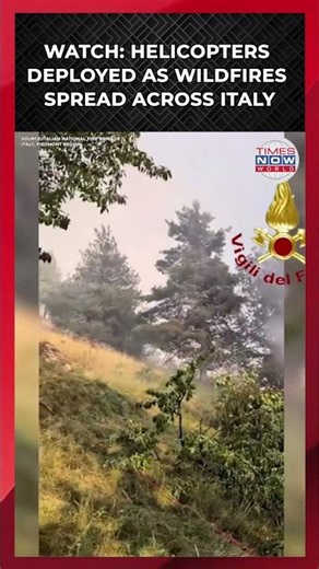 Italy's Mountains On Fire! Helicopters Battle Massive Wildfires Across Piedmont | Times Now World