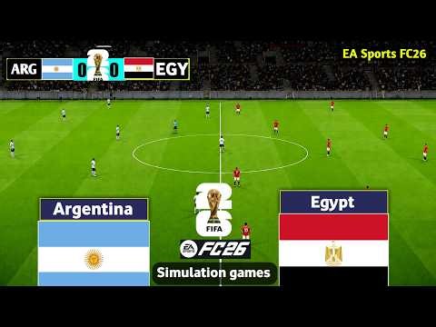 Argentina vs Egypt | FIFA World Cup 2026 | eFootball Gameplay Simulation | Pro Tv