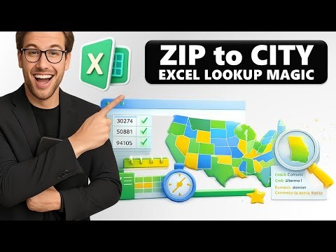 How to CONVERT USA ZIP CODE into CITY NAME in MICROSOFT EXCEL