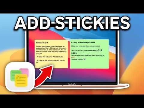 How To Add Stickies On MacBook (WORKING 2026!)
