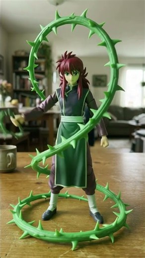 Kurama Comes to Life! 🌹🔥 The Legendary Fox Spirit! #YuYuHakusho #AnimeToys #Shorts