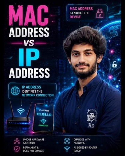 MAC Address vs IP Address Explained Simply 🌐 | #networking #technology