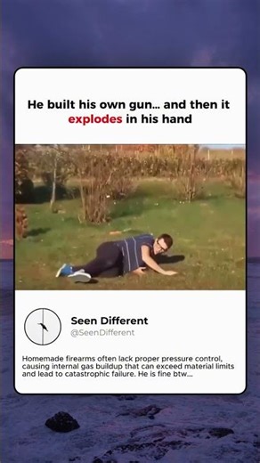 He built his own gun… and then it explodes in his hand