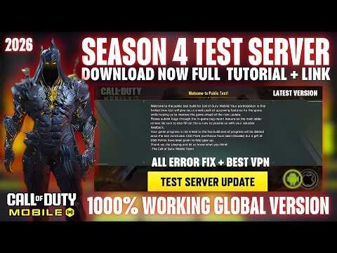 CODM Test Server Season 4 2026 | Test Server Cod Mobile 2026 | New Codm Test Server Download Link