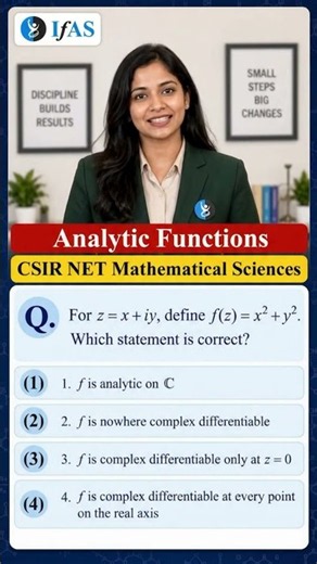 Analytic Functions | CSIR NET Math | IFAS