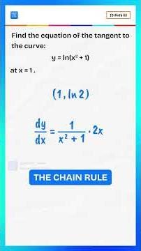 Find the Tangent to a Natural Log Curve | IB Math Calculus