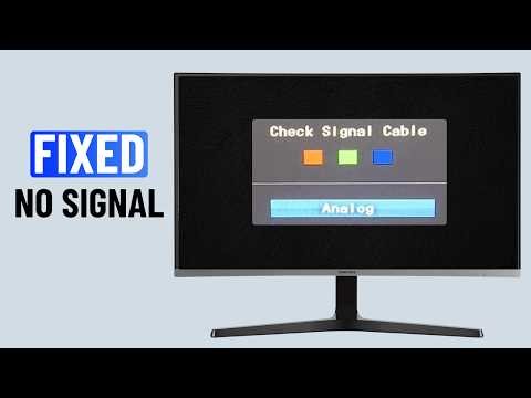 Fix Samsung Monitor No Signal Error (Check Signal Cable)