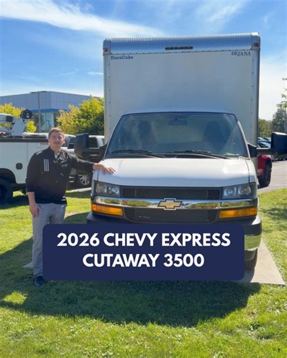 Built to get the job done! 💪Chevrolet Express Cutaway 3500 with a 16 foot Durabox is ready to support your business with the capability and versatility you need to take on the work ahead. Visit Mohawk Chevrolet Business Elite and contact Brandon to learn more about our commercial vehicle lineup! #mohawkchevrolet #commercialfeet #businessvehicles #chevrolet #upstateny