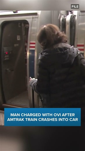 Amtrak Train strikes a car stuck on the tracks in Willoughby