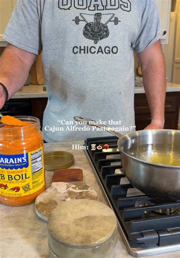 SPICY CAJUN ALFREDO PASTA 👨🏻‍🍳🍝🦐 this Date Night In recipe is one of my favorites, comfort in a bowl! Definitely a new pregnancy craving unlocked 😂 Here are the ingredients 😋 Full recipe is too long to write here but it’s on my substack! Ingredients: -12-15 frozen raw shrimp, deveined, tail off, thawed -1 green bell pepper, diced -2 celery stalks, diced -1/2 sweet onion -4-6 cloves garlic, sliced -1 cup of cooked sausage (we’ll brown it in the pan) -1/2 tsp garlic powder -1/2 tsp onion po
