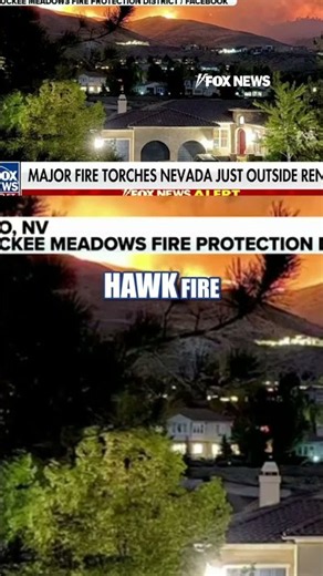 FIRE WATCH: Massive Nevada wildfire burns out of control #fire #shorts #wildfire #nevada