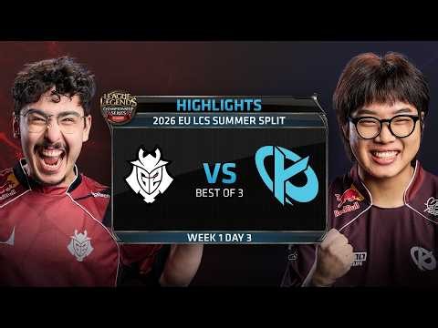 G2 vs KC | HIGHLIGHTS | 2026 #LEC Summer - Week 1 Day 3 | G2 Esports vs Karmine Corp