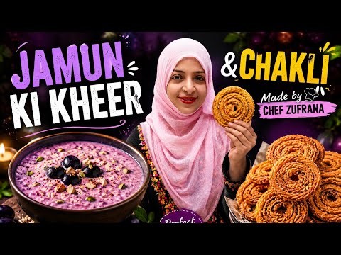 Jamun ki kheer, chakli, spring roll, dhua dal free Live with zufrana #zufrana 