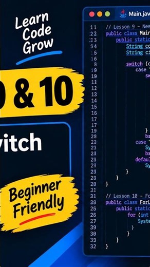 Java for Beginners | Nested Switch + For Loop