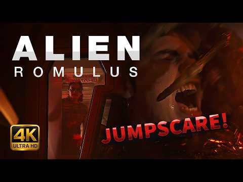 Alien: Romulus (2024), A facehugger suddenly bursts from the water and attacks Bjorn.
