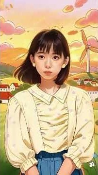 谷山浩子さん💓風を追いかけて💦ショート動画アニメ