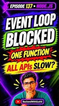 Node.js Event Loop Blocked 😱 | One Function Can Slow All APIs! #systemdesign