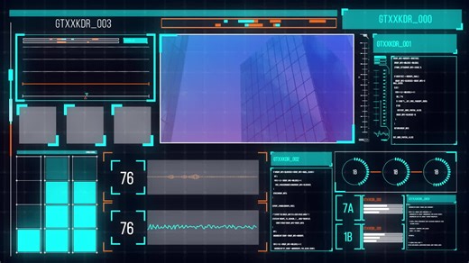 Animation of data processing on digital screen | Premium Stock Video Footage