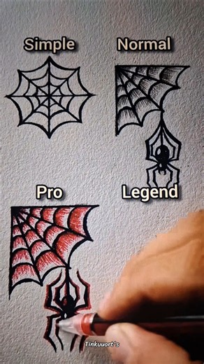 spiderman drawing simple, normal, pro,legend 💀🕷 #drawing #art #spiderman #viral #story